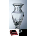 Vision Vase on a Rosewood Base - Italian Lead Crystal (14 1/4"x7"x7")